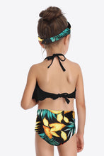 Load image into Gallery viewer, Printed Layered Halter Neck Two-Piece Swim Set Ti Amo I love you
