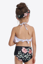 Load image into Gallery viewer, Printed Layered Halter Neck Two-Piece Swim Set Ti Amo I love you
