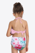 Load image into Gallery viewer, Printed Layered Halter Neck Two-Piece Swim Set Ti Amo I love you
