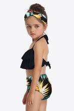 Load image into Gallery viewer, Printed Layered Halter Neck Two-Piece Swim Set Ti Amo I love you
