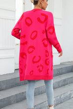 Load image into Gallery viewer, Printed Long Sleeve Cardigan with Pockets Ti Amo I love you
