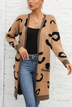 Load image into Gallery viewer, Printed Long Sleeve Cardigan with Pockets Ti Amo I love you
