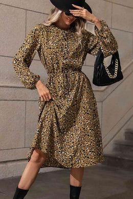 Printed Long Sleeve Midi Dress Ti Amo I love you