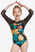 Load image into Gallery viewer, Printed Round Neck Cutout One-Piece Swimsuit Ti Amo I love you
