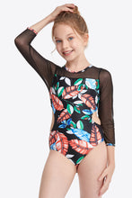 Load image into Gallery viewer, Printed Round Neck Cutout One-Piece Swimsuit Ti Amo I love you
