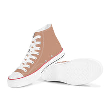 Load image into Gallery viewer, Ti Amo I love you - Exclusive Brand - Feldspar - White Daisy - High Top Canvas Shoes - White  Soles
