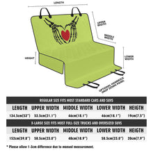 Load image into Gallery viewer, Ti Amo I love you - Exclusive Brand - Yellow Green - Skeleton Hands with Heart - Pet Seat Covers
