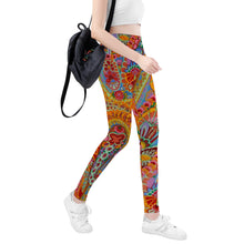 Load image into Gallery viewer, Ti Amo I love you - Exclusive Brand - Red Stage Paisley -  Yoga Leggings
