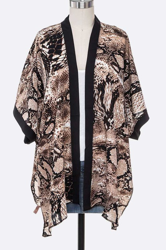 Python Print Kimono Cardigan Ti Amo I love you