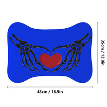 Load image into Gallery viewer, Ti Amo I love you - Exclusive Brand  - Blue Blue Eyes - Skeleton Hands with Heart  - Big Paws Pet Rug
