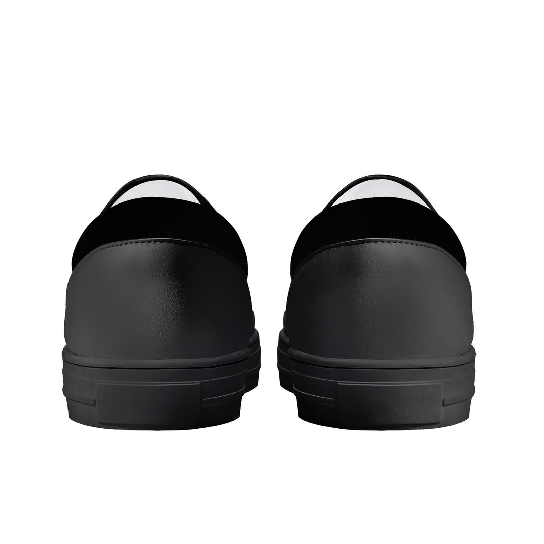 Ti Amo I love you - Exclusvie Brand - Colorful Black - Dog -  Kids Slip-on shoes - Black Soles