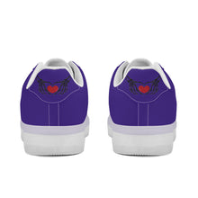 Load image into Gallery viewer, Ti Amo I love you - Exclusive Brand - Purple Monster - Skelton Hands with Heart - Transparent Low Top Air Force Leather Shoes
