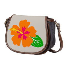 Load image into Gallery viewer, Ti Amo I love you - Exclusive Brand - Swirl - Hawaiian Flower -  Saddle Bag
