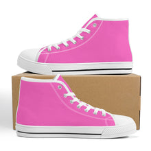 Load image into Gallery viewer, Ti Amo I love you - Exclusive Brand - Hot Pink - High-Top Canvas - White Soles
