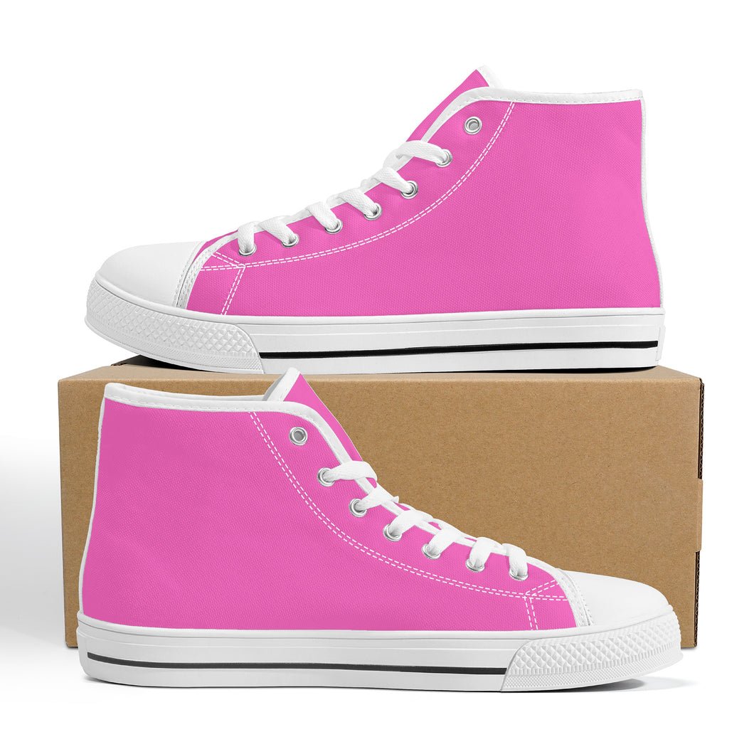 Ti Amo I love you - Exclusive Brand - Hot Pink - High-Top Canvas - White Soles