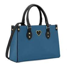 Load image into Gallery viewer, Ti Amo I love you - Exclusive Brand  - Blue Jay - Luxury Womens PU Tote Bag - Black Straps
