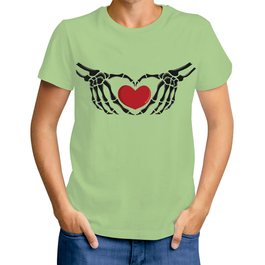 Ti Amo I love you - Exclusive Brand - Pine Glade - Skeleton Hands with Heart - Men's T-Shirt - Sizes XS-4XL