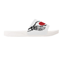 Load image into Gallery viewer, Ti Amo I love you - Exclusive Brand - White - Skeleton Hands with Heart -  Slide Sandals - White Soles
