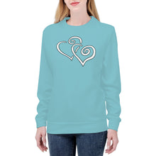 Load image into Gallery viewer, Ti Amo I love you - Exclusive Brand  - Monte Carlo - Double White Heart  - Women&#39;s Sweatshirt
