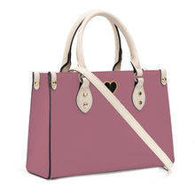 Load image into Gallery viewer, Ti Amo I love you - Exclusive Brand - Turkish Rose 2 - Luxury Womens PU Tote Bag - Cream Straps
