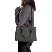 Load image into Gallery viewer, Ti Amo I love you - Exclusive Brand - Black Eel - Luxury Womens PU Tote Bag - Black Straps
