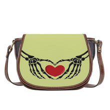 Load image into Gallery viewer, Ti Amo I love you - Exclusive Brand - Deco - Skeleton Hands with Heart - Saddle Bag
