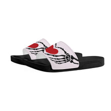 Load image into Gallery viewer, Ti Amo I love you - Exclusive Brand - Prim - Skeleton Hands with Heart - Slide Sandals - Black Soles
