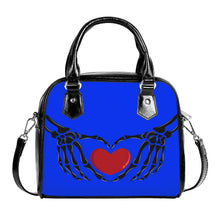 Load image into Gallery viewer, Ti Amo I love you  - Exclusive Brand  - Blue Blue Eyes - Skeleton Hands with Heart - Shoulder Handbag
