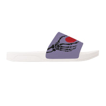 Load image into Gallery viewer, Ti Amo I love you - Exclusive Brand - Kimberly - Skeleton Hands with Heart -  Slide Sandals - White Soles
