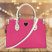 Load image into Gallery viewer, Ti Amo I love you - Exclusive Brand - Pink Lemonaide - Luxury Womens PU Tote Bag - Cream Straps
