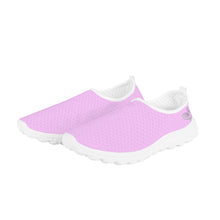 Load image into Gallery viewer, Ti Amo I love you - Exclusive Brand - Pastel Sugar Chic - Double White Heart - Women&#39;s Mesh Running Shoes - White Soles
