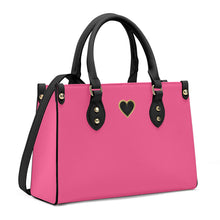 Load image into Gallery viewer, Ti Amo I love you - Exclusive Brand - Warm Pink - Luxury Womens PU Tote Bag - Black Straps
