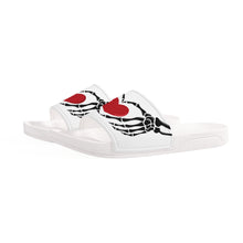 Load image into Gallery viewer, Ti Amo I love you - Exclusive Brand - White - Skeleton Hands with Heart -  Slide Sandals - White Soles
