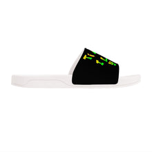 Load image into Gallery viewer, Ti Amo I love you - Exclusive Brand - Black - Hip Hop Lettering - Slide Sandals - White Soles
