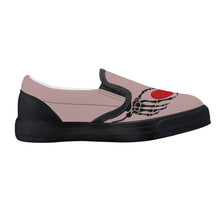 Load image into Gallery viewer, Ti Amo I love you - Exclusive Brand  - Thatch - Skeleton Hands with Heart  - Kids Slip-on shoes - Black Soles
