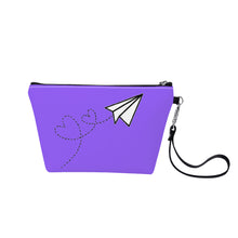 Load image into Gallery viewer, Ti Amo I love you - Exclusive Brand - Heliotrope 3 - Paper Airplane - Sling Cosmetic Bag
