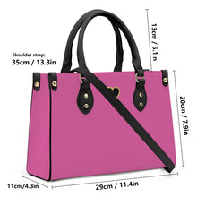 Load image into Gallery viewer, Ti Amo I love you - Exclusive Brand - Pale Magenta - Luxury Womens PU Tote Bag - Black Straps
