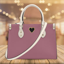 Load image into Gallery viewer, Ti Amo I love you - Exclusive Brand - Turkish Rose 2 - Luxury Womens PU Tote Bag - Cream Straps
