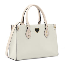 Load image into Gallery viewer, Ti Amo I love you - Exclusive Brand - Ecru White - Luxury Womens PU Tote Bag - Cream Straps
