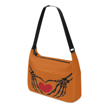 Load image into Gallery viewer, Ti Amo I love you - Exclusive Brand - Hot Cinnamon - Skeleton Heart Hands  -  Journey Computer Shoulder Bag
