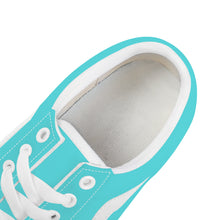 Load image into Gallery viewer, Ti Amo I love you - Exclusive Brand - Medium Turquoise Blue - Low Top Flat Sneaker
