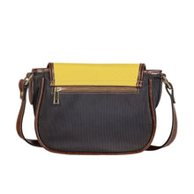 Load image into Gallery viewer, Ti Amo I love you - Exclusive Brand - Mustard Yellow - Double White Heart - Saddle Bag
