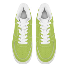 Load image into Gallery viewer, Ti Amo I love you - Exclusive Brand - Light Salad Green - Skelton Hands with Heart - Transparent Low Top Air Force Leather Shoes
