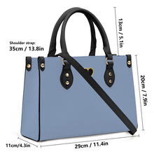 Load image into Gallery viewer, Ti Amo I love you - Exclusive Brand - Cadet Grey - Luxury Womens PU Tote Bag - Black Straps
