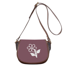 Load image into Gallery viewer, Ti Amo I love you - Exclusive Brand - Dull Purple - White Daisy - Saddle Bag
