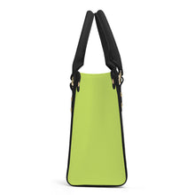 Load image into Gallery viewer, Ti Amo I love you - Exclusive Brand - Yellow Green - Luxury Womens PU Tote Bag - Black Straps
