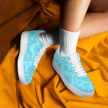 Load image into Gallery viewer, Ti Amo I love you - Exclusive Brand  - Aquamarine Blue, Downy, Spray Camouflage Low Top Unisex Sneakers
