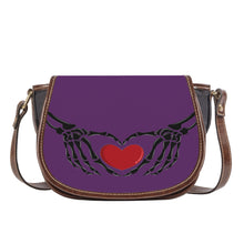 Load image into Gallery viewer, Ti Amo I love you - Exclusive Brand - Bossanova 2 - Skeleton Hands with Heart - Saddle Bag
