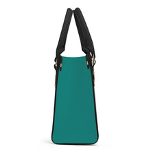 Load image into Gallery viewer, Ti Amo I love you - Exclusive Brand - Elf Green - Luxury Womens PU Tote Bag - Black Straps
