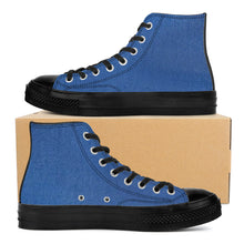 Load image into Gallery viewer, Ti Amo I love you - Exclusive Brand -  Forever in Blue Jeans - High Top Canvas Shoes - Black  Soles
